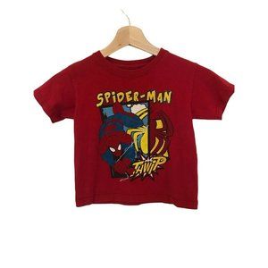 MARVEL Spiderman Red Short Sleeve Tee Shirt Boy's Size 5t